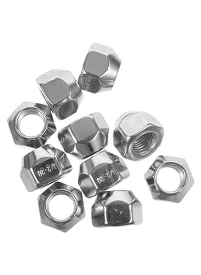 10pcs 1 2 20 Trailer Wheel Lug Nuts Set For Truck And Recreational Vehicle Tires - Image 1