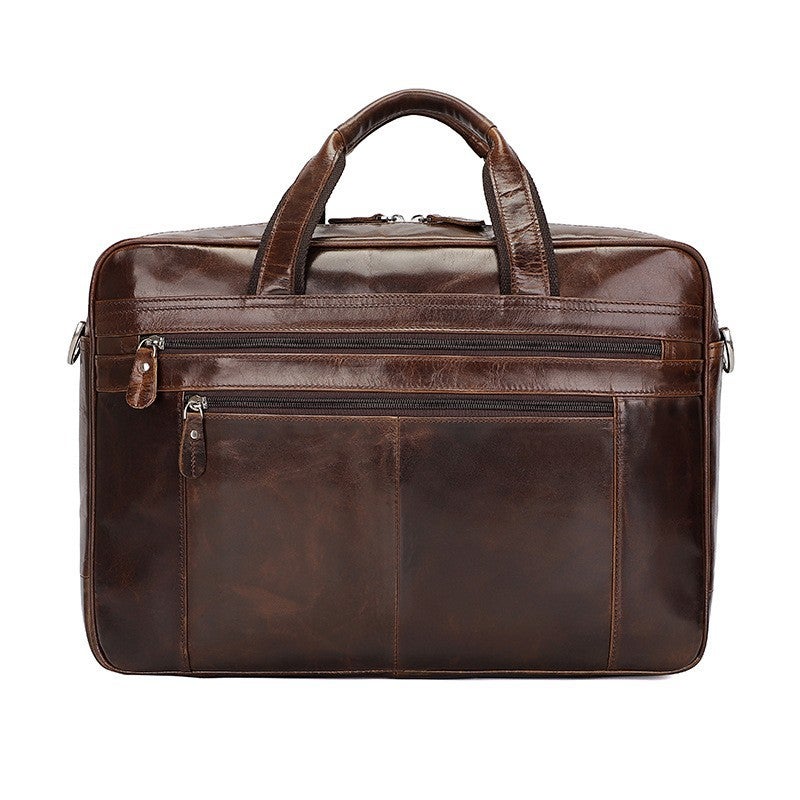 Jiameda Business Men'S Leather Handbag Briefcase Nappa Leather Comfortable Texture Leather Men'S Bag - Image 1