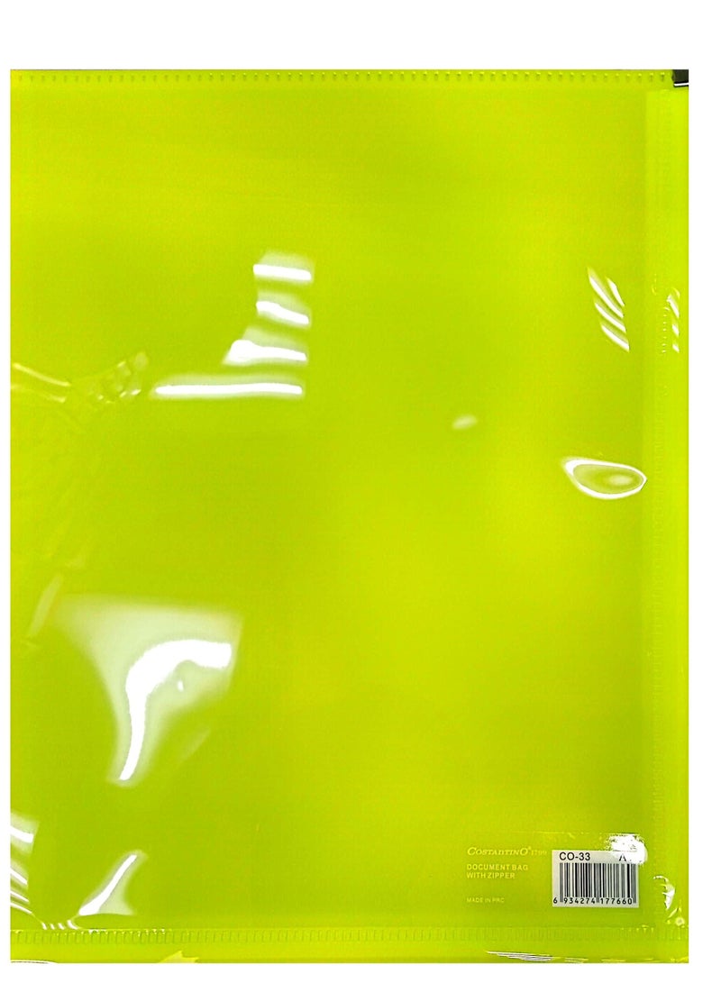 12 PIECES A4 ZIPPER FILE