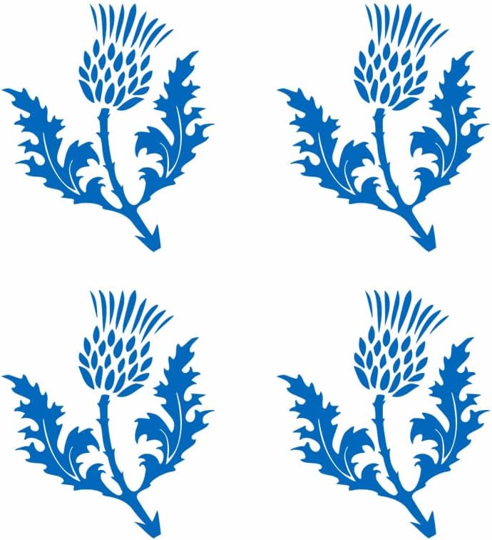Set of 4 Scotland Flower Temporary Tattoo Waterproof Lasts 1 week Scottish Thistle for country support six nationsrugby footballcricket