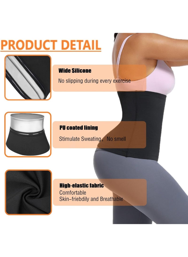 PTTIMFFM Neoprene-Free Thermo Waist Trimmer Belt for Men & Women, Sweat-Boosting Sauna Trainer for Belly Fat Burn, Back Support & Slimming (Waist 81–97 cm, Hips 99–114 cm) - Image 2
