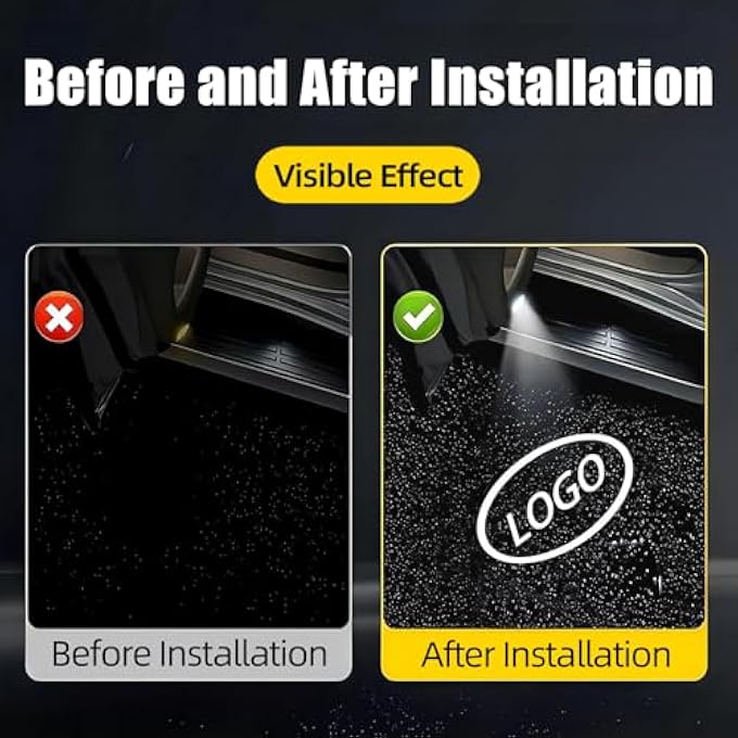 ريحني 4 قطع من مصابيح باب السيارة، شعار بروجيكتور، متوافق مع: هايلاندر، كامري، 4 رانر، سيينا، كورولا، تندرا، بريوس، فينزا، برادو، سيكويا، ريز، بريفيا، ألفا روميو، نموذج ثلاثي الأبعاد، مصابيح بروجيكتور ترحيبية للسيارة - Image 4