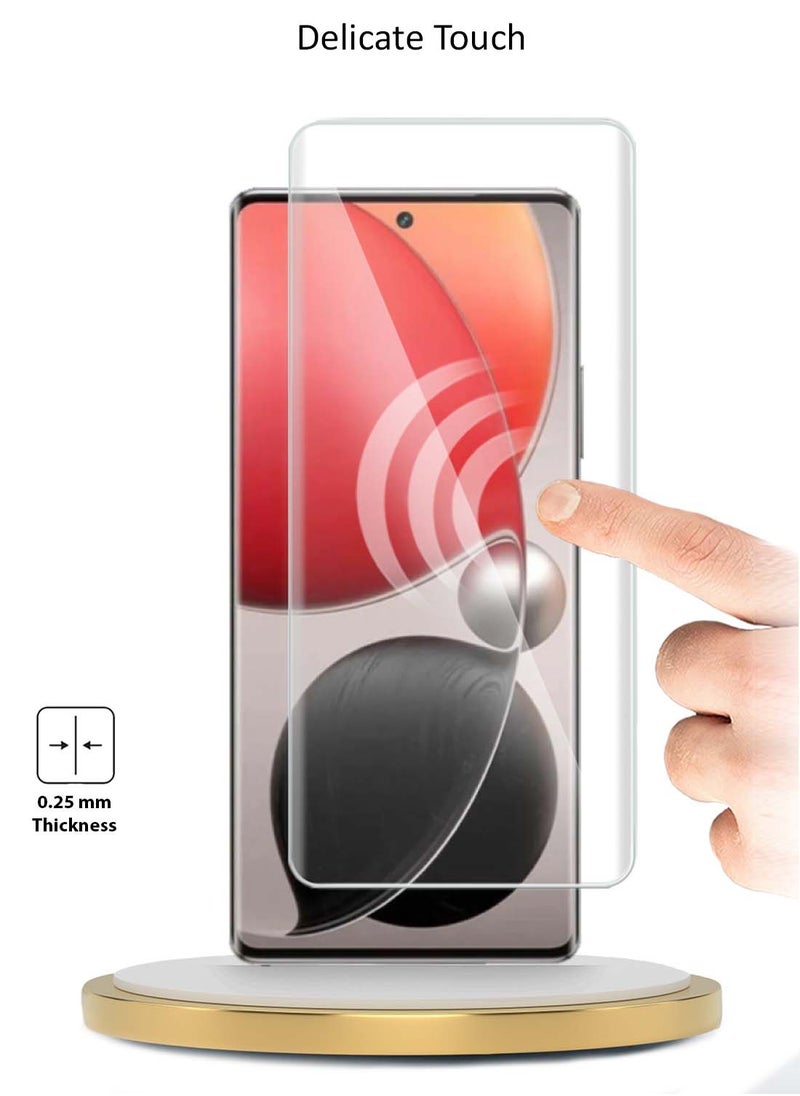 Wtech itel S25 Ultra 4G 2024 Premium Curved Edges UV Full Glue Full Cover Tempered Glass Screen Protector (MSGUCN) - Clear  - Image 4