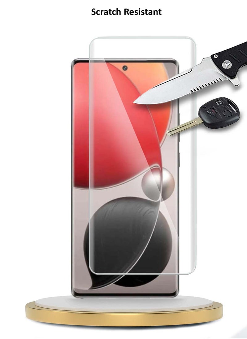 Wtech itel S25 Ultra 4G 2024 Premium Curved Edges UV Full Glue Full Cover Tempered Glass Screen Protector (MSGUCN) - Clear  - Image 2
