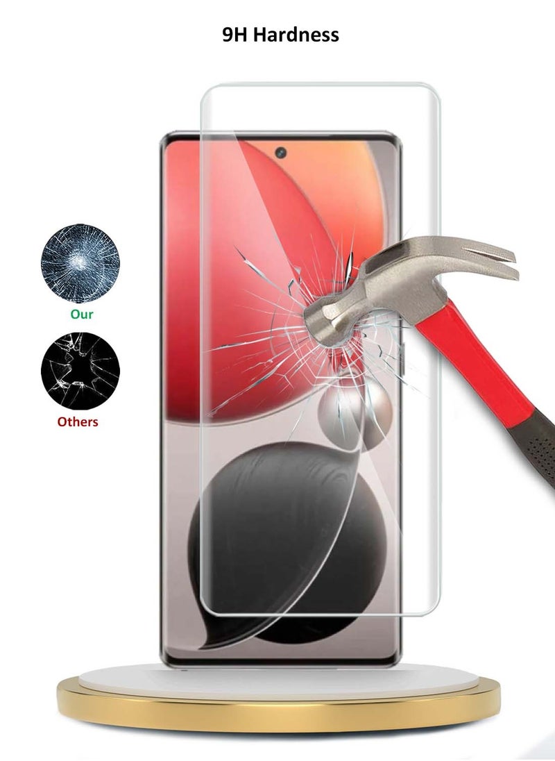 Wtech itel S25 Ultra 4G 2024 Premium Curved Edges UV Full Glue Full Cover Tempered Glass Screen Protector (MSGUCN) - Clear  - Image 3