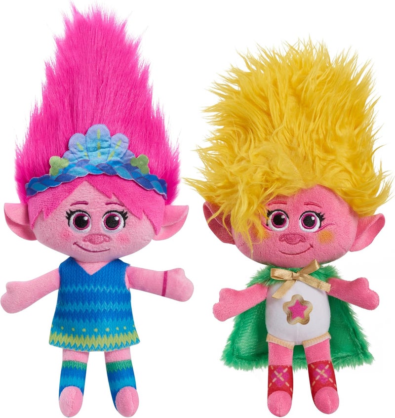 Trolls DreamWorks Trolls Band Together 8inch Small Plush Poppy and Viva 2Piece Set Stuffed Animals Kids Toys for Ages 3 Up by Just Play - Image 1
