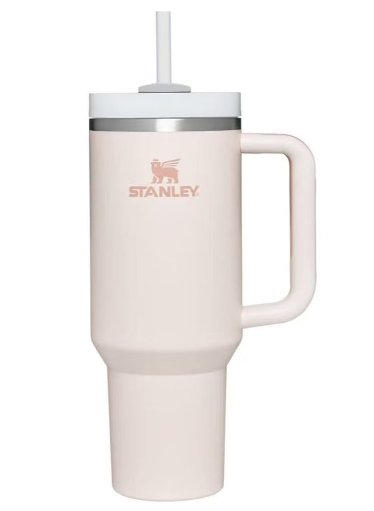 Stanley Quencher H2.0 FlowState Stainless Steel Vacuum Insulated Tumbler with Lid and Straw for Water, Iced Tea or Coffee, Smoothie and More, Rose Quartz, 40 oz Stainless Steel 32x15x 10cm - Image 1