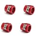 POSENG 4Pcs AN6 Flexible Rubber Hose Pipe Clamp with Screw Band for FuelOilGasAir and Water Red - Image 2