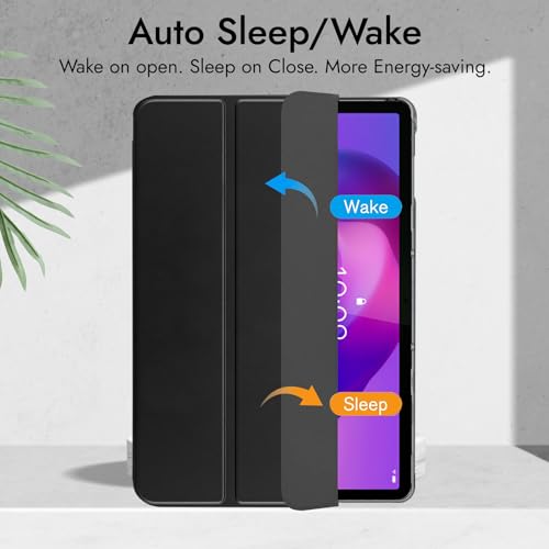 Robustrion Cover for Lenovo Idea Tab 11 inch Cover Case, Trifold Flip Cover Case for Lenovo Idea Tab Cover 11" Tablet with Translucent Back [Auto Sleep Wake Support] - Black - Image 3