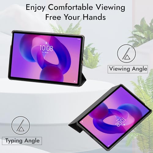 Robustrion Cover for Lenovo Idea Tab 11 inch Cover Case, Trifold Flip Cover Case for Lenovo Idea Tab Cover 11" Tablet with Translucent Back [Auto Sleep Wake Support] - Black - Image 4