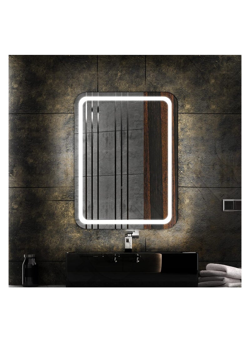 Generic 3-Color Led Touch Wall Mirrors 80X60X3Cm Multicolour  - Image 1