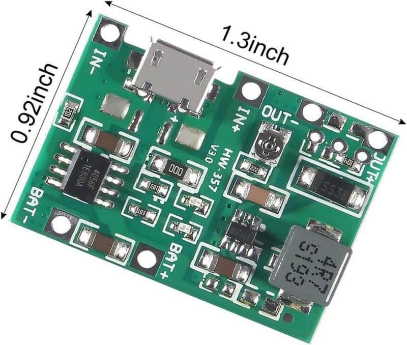 AEDIKO 5pcs 18650 Lithium Li-ion Battery Charger Module+ 5pcs 18650 Battery Holder for 18650 Lithium Battery Fast Charging Boost Mobile Power Protection PCB Board - Image 3