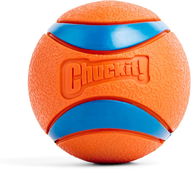 ChuckIt! Ultra Ball - Durable High Bounce Floating Rubber Dog Toy, Launcher Compatible, Large, Orange & Blue - Image 1