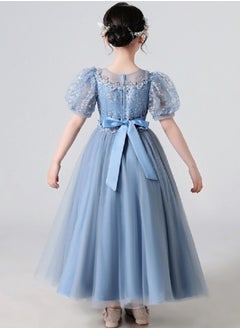 Best Gift Fashion فستان بناتي لحفلات الزفاف والسهرات لون كحلي  - Image 3