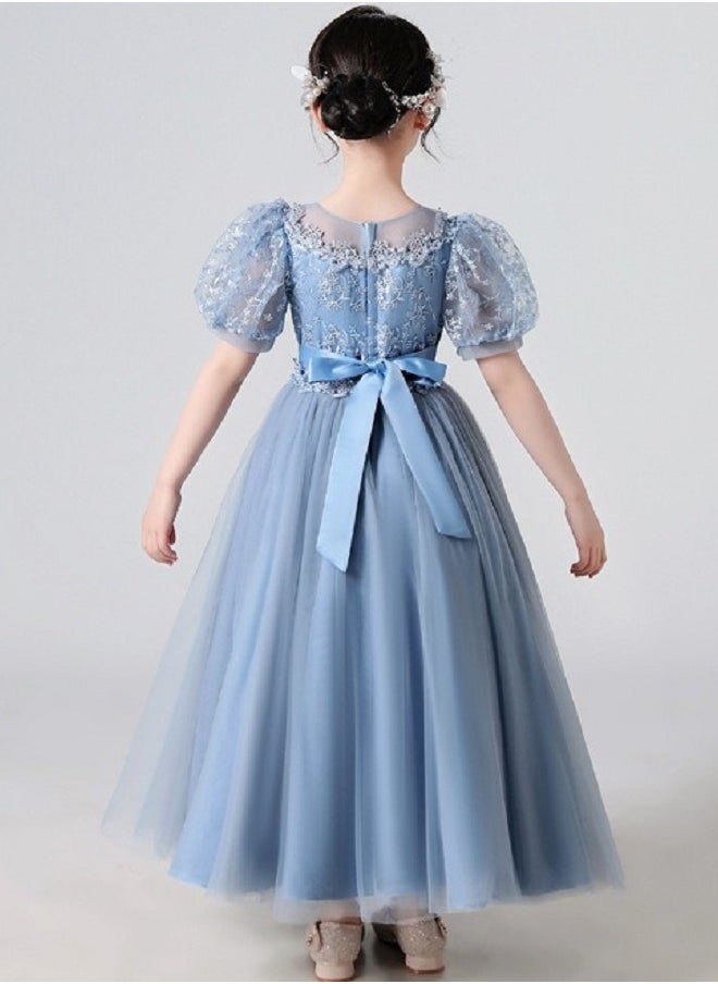 Best Gift Fashion - Girls Dress For Wedding Evening Party Navy Blue Color - Image 1