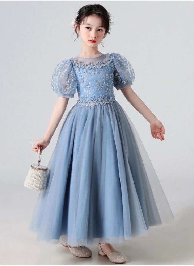 Best Gift Fashion - Girls Dress For Wedding Evening Party Navy Blue Color - Image 1