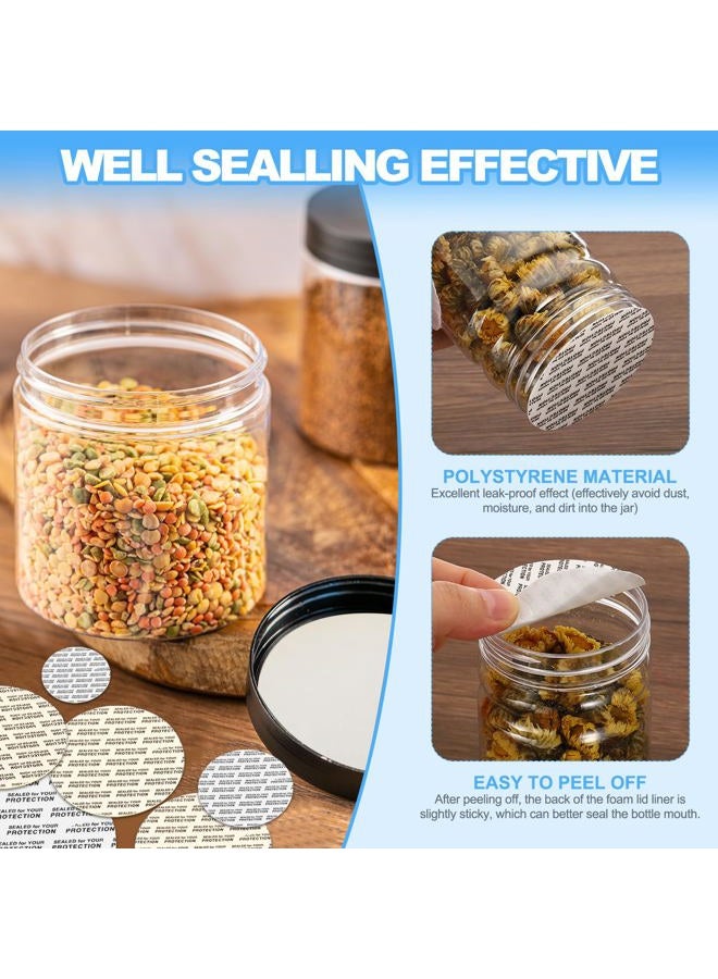 Patikil 51Mm/2.01" Foam Lid Liner, 200Pack Adhesive Ps Liner Pressure Sensitive Seal Cap Liners Resistant Tamper For Plastic Glass Jar Bottle Seals - Image 4
