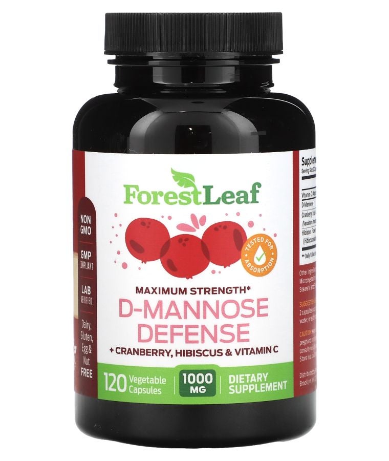 D-Mannose Defense Maximum Strength 120 Vegetarian Capsules