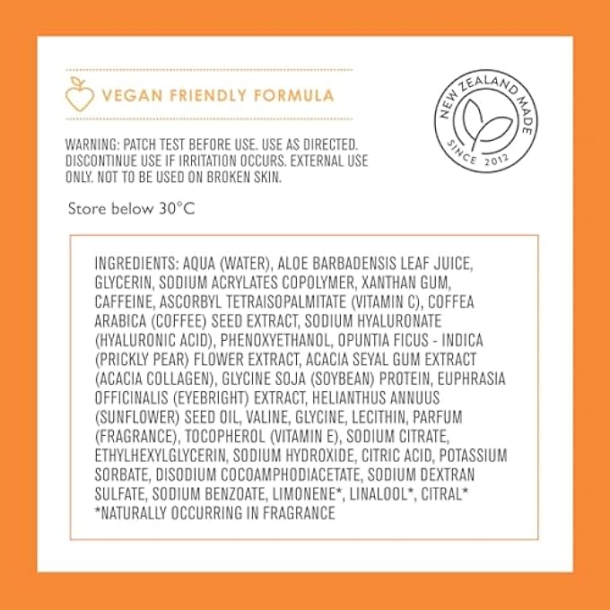 By Nature Vitamin C + Caffeine Brightening + Hydrating Under Eye Mask Patches - Energizing + Replenishing Eye Patches for Dark Circles - Skincare from New Zealand - Under Eye Patches - 5 Pairs - Image 3