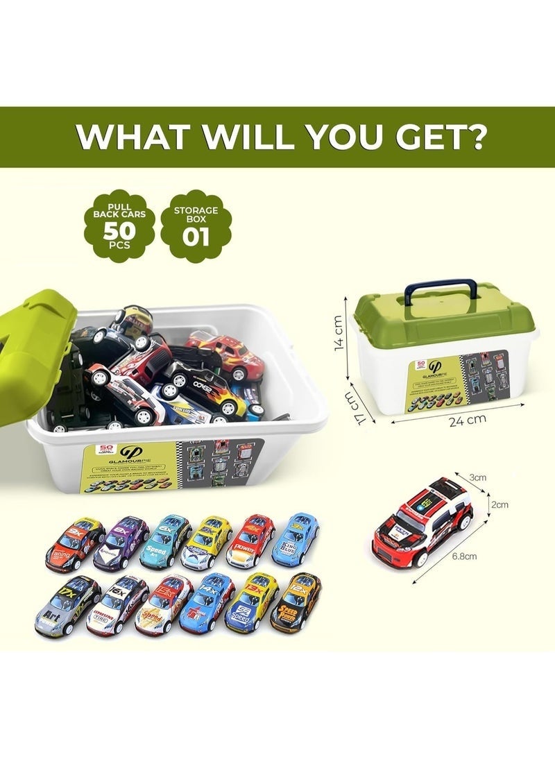 FEND Toy Cars Pull Back Vehicles Party Favors 50 pcs| Mini Race Cars for Kids Boys Girls Toddlers | Birthday Toys No Batteries Required - Image 2