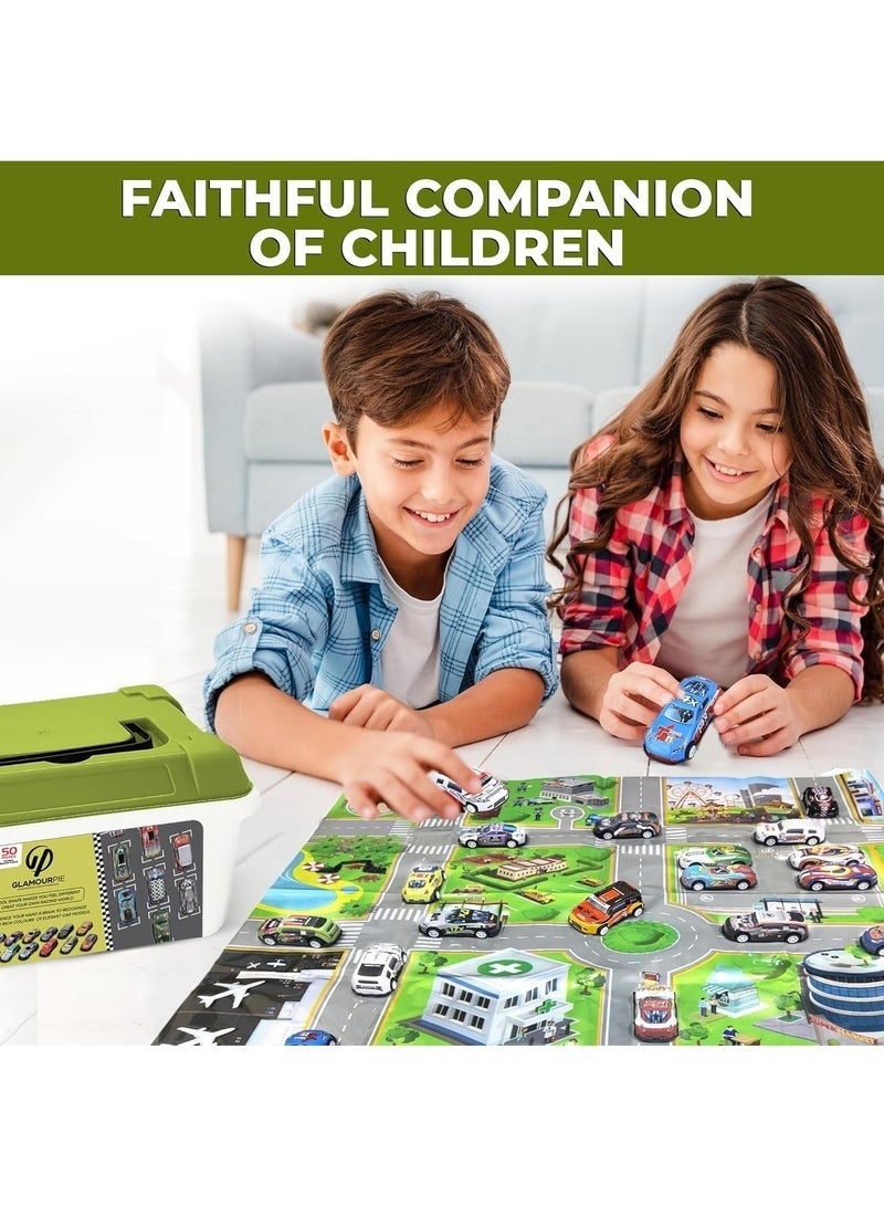 FEND Toy Cars Pull Back Vehicles Party Favors 50 pcs| Mini Race Cars for Kids Boys Girls Toddlers | Birthday Toys No Batteries Required - Image 5