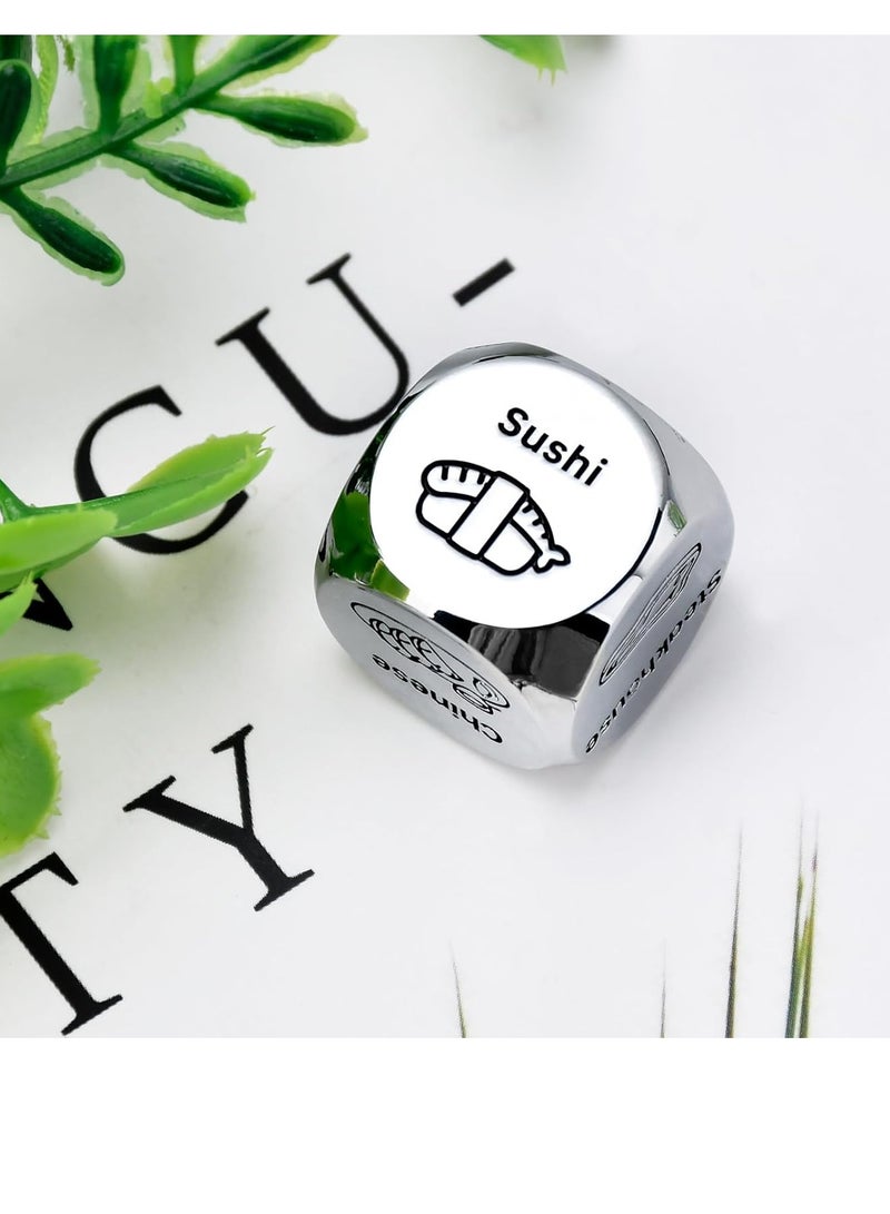 Bukela Gifts for Women Men,Anniversary Steel Food Decision Dice Gifts for Couples Girlfriend Boyfriend Wife Husband Funny White Elephant Gifts Valentines Day - Image 2