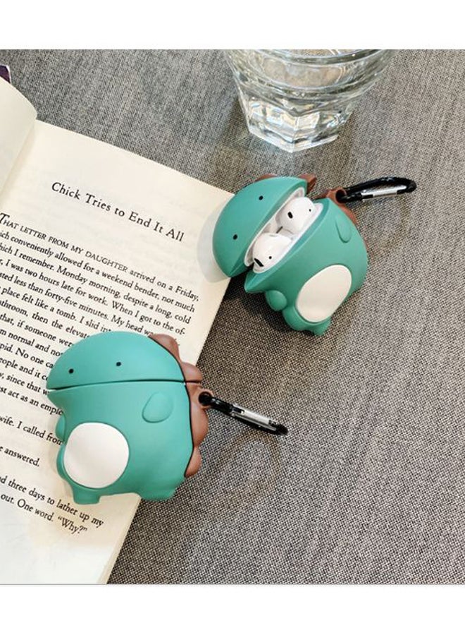 Cute Little Dinosaur Themed Case Cover For Apple AirPods 1/2 Green/White/Brown - Image 4
