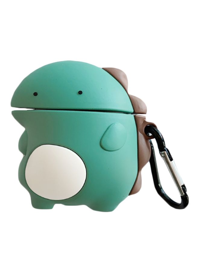 Cute Little Dinosaur Themed Case Cover For Apple AirPods 1/2 Green/White/Brown - Image 1