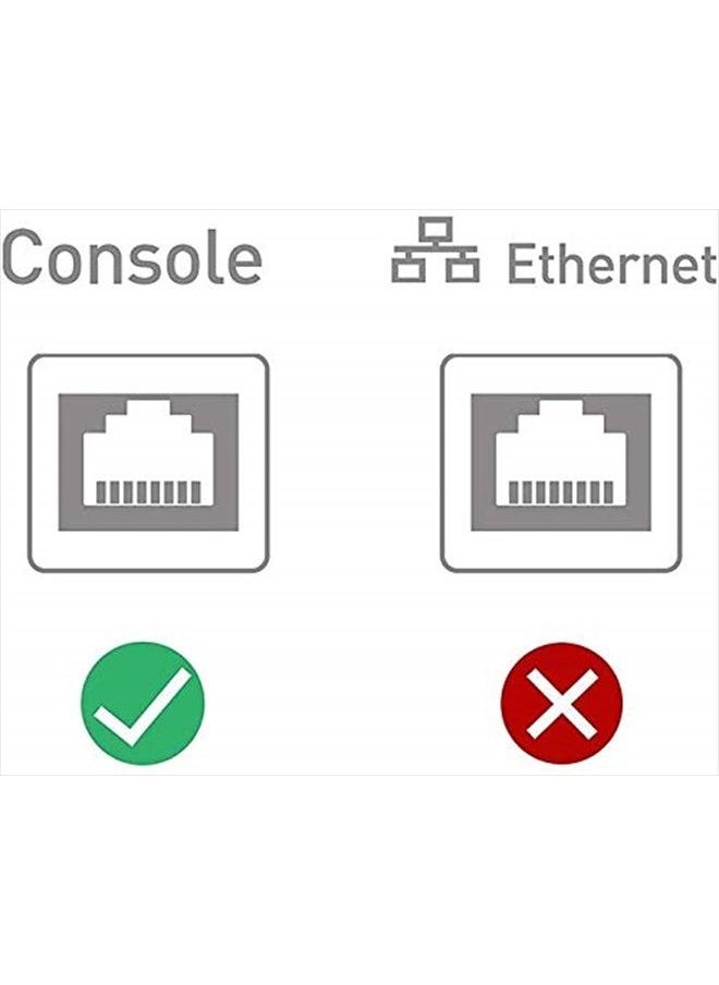 OIKWAN - كابل وحدة تحكم USB بطول 6 أقدام، محول USB إلى RJ45 تسلسلي متوافق مع جهاز التوجيه/المحول من Cisco، أسود - Image 1