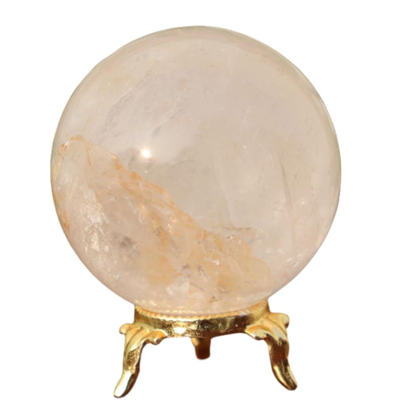 Excel 65mm Rose Quartz Crystal Sphere Ball, 350g, Healing Crystal for Home, Office, Gifts - Image 1