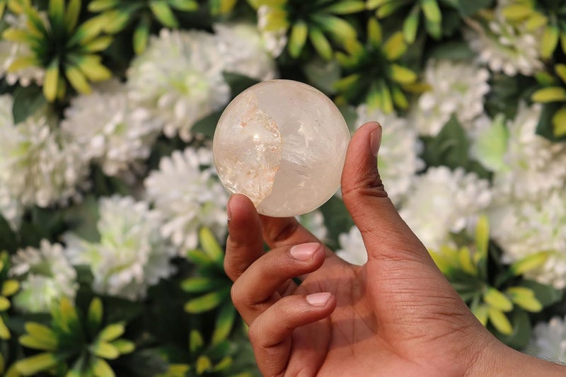Excel 65mm Rose Quartz Crystal Sphere Ball, 350g, Healing Crystal for Home, Office, Gifts - Image 3