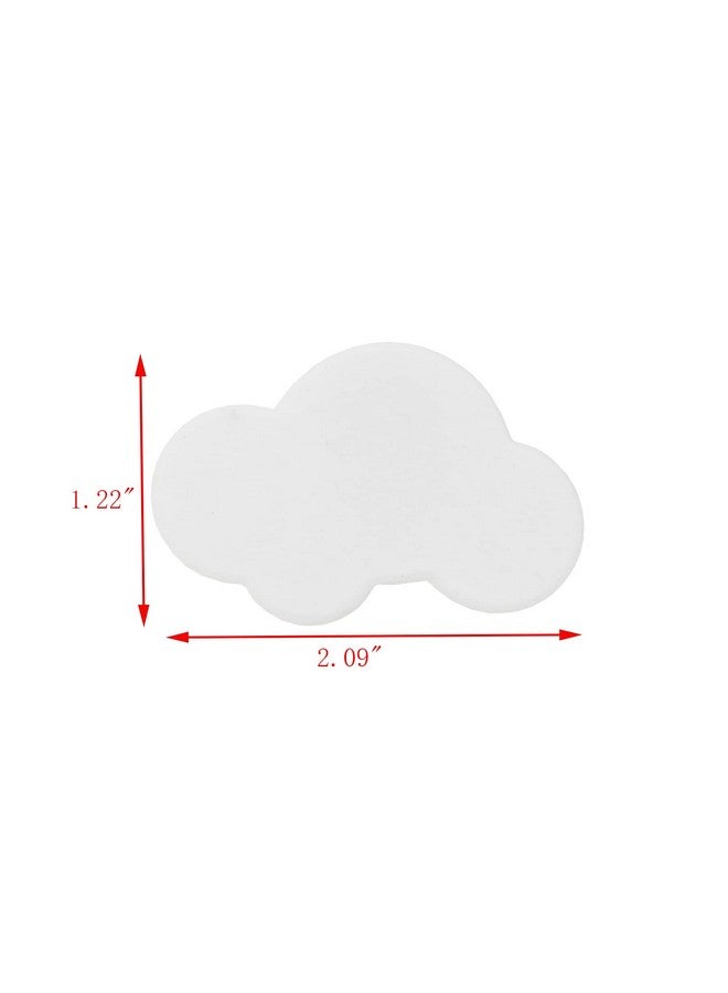Mcredy Kids Door Knobs Cartoon Dresser Knobs Rubber White Cloud Cartoon Door Knob 2.09x1.22 (Lxw) Cute Cabinet Pulls for Kids' Room Cabinets, Doors, Dresser and Closets Pack of 8 - Image 3