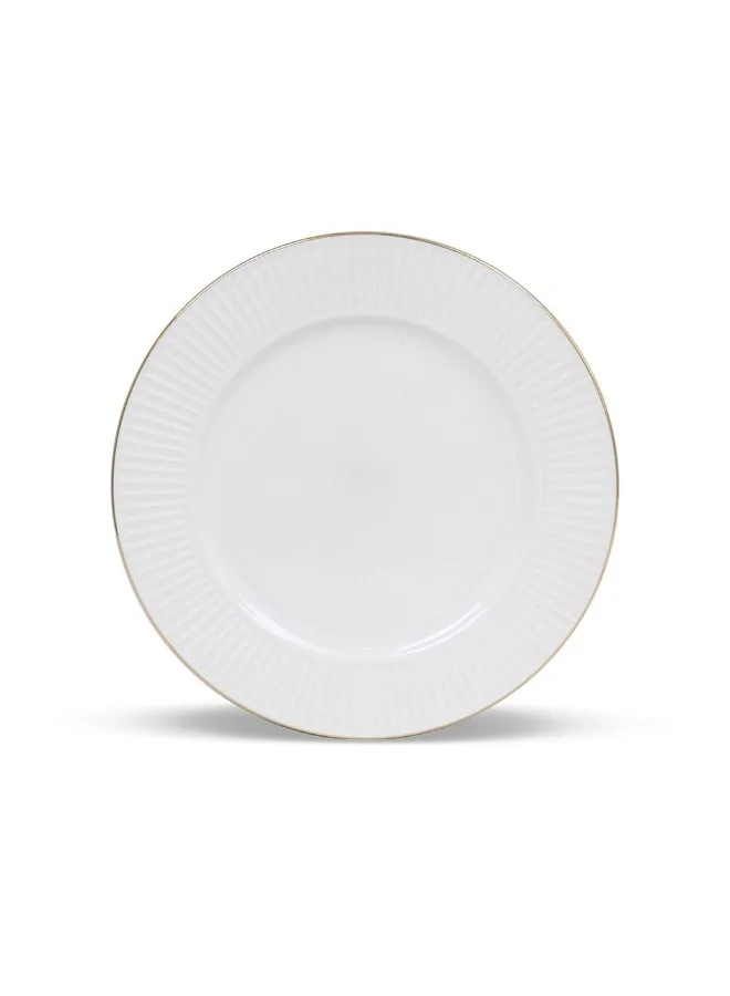 دانوب هوم Royal Orchid New Bone China Embossed Side Plate – 20cm | Elegant Dinnerware for Modern Dining | Durable & Stylish Tableware | Ideal for Serving & Entertaining