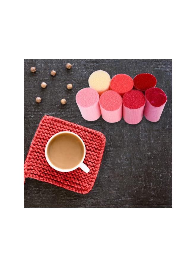 klarako 18 Pcs Latch Hook Kit Colorful Yarn Bundles Precut Rug Yarn DIY Latch Hook Yarn for Handmake Craft Sewing Knitting (Red) - Image 4