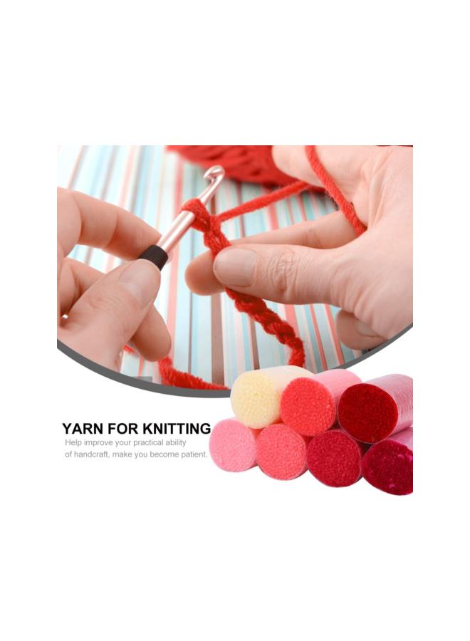 klarako 18 Pcs Latch Hook Kit Colorful Yarn Bundles Precut Rug Yarn DIY Latch Hook Yarn for Handmake Craft Sewing Knitting (Red) - Image 5
