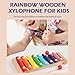 Liyujuping Xylophone for Toddlers Baby Xylophone with 2 Safe Wooden Mallets and 8 Diatonic Keys Toddler Musical Instruments Toys for Educational Preschool Learning - Image 4