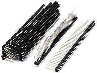 uxcell uxcell 10Pcs 2.54mm 80Pin Double Row Straight Pin Header Connector Strip 20mm  - Image 1