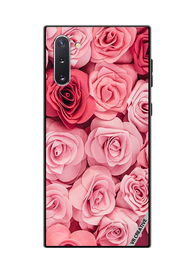 VR CREATIVE Protective Case Cover For Samsung Galaxy Note10 5G Pink Rose Flowers Design Multicolour - Image 1