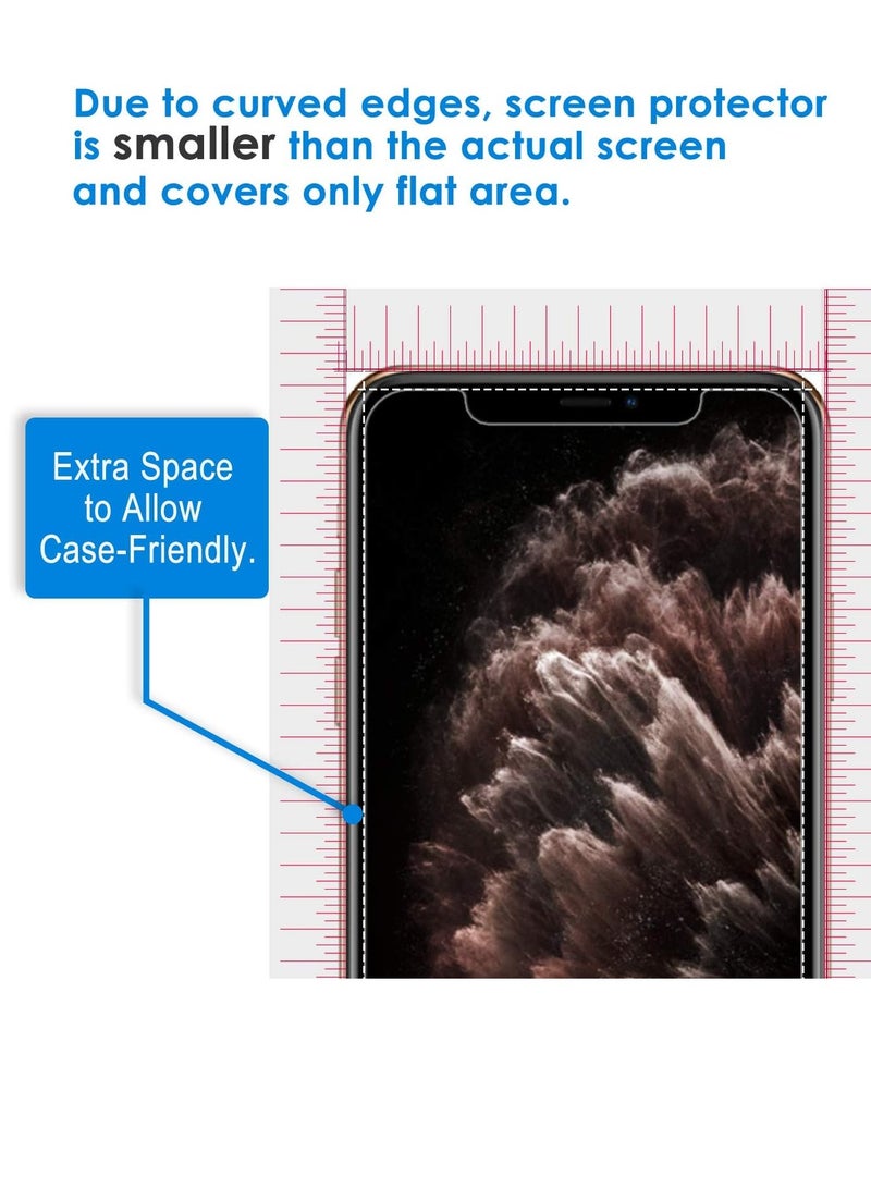 جي تيك واقي شاشة للخصوصية لهاتف iPhone 11 Pro وiPhone X 5.8 بوصة مضاد للتجسس من الزجاج المقوى، عبوتان - Image 4