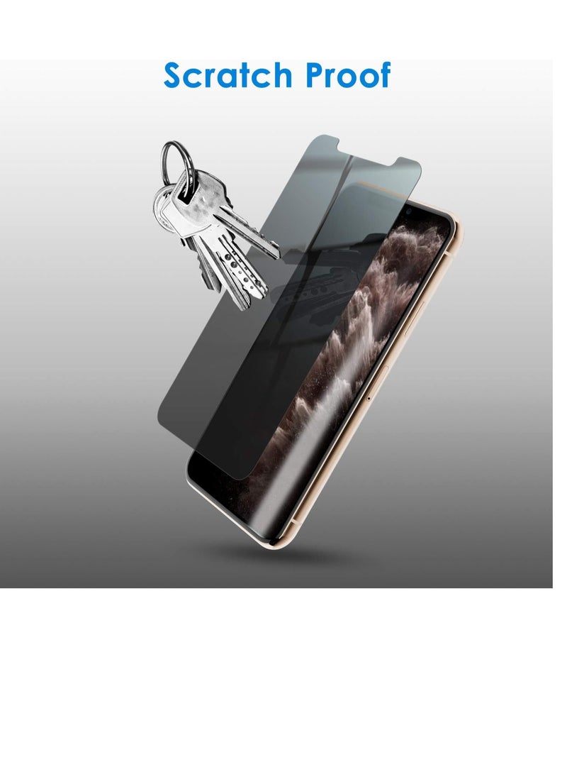 جي تيك واقي شاشة للخصوصية لهاتف iPhone 11 Pro وiPhone X 5.8 بوصة مضاد للتجسس من الزجاج المقوى، عبوتان - Image 5