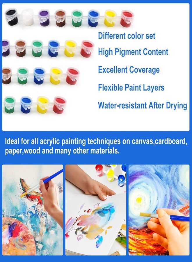 COSBAY Acrylic Paint Strips For Kids&Adults,Bulk Set of 12 Washable Filled Paint Sets in 8 Colors,With 12 Paintbrushes,Painting Art Supplies Craft Paint Pots for Home Birthday Party Favors (Brown Purple) - Image 4
