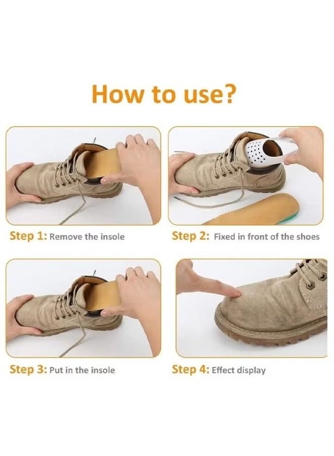 SYOSI 2 Pairs Shoe Crease Protector Toe Box Anti-Wrinkle Sport Shoe Inserts Sneaker Crease Guard Prevent Sneaker Shoes Crease Indentation for Men Women's 40-46 Shoe Crease Protectors Croppable Design  - Image 5