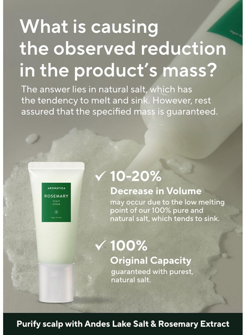 AROMATICA Rosemary Scalp Scrub 5.82oz / 165g, Scalp Treatment, Scalp Exfoliator with Salt Scrub for Oily Scalp, Dandruff, Build Up Remover - Image 4