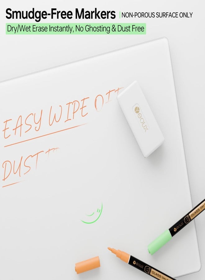 YEOUX Dry Erase Markers for Glass Board | Neon Colors, No Residue | Whiteboard Markers | 1mm Ultra-Fine Tip Liquid Chalk Markers 4 Pack - Image 4