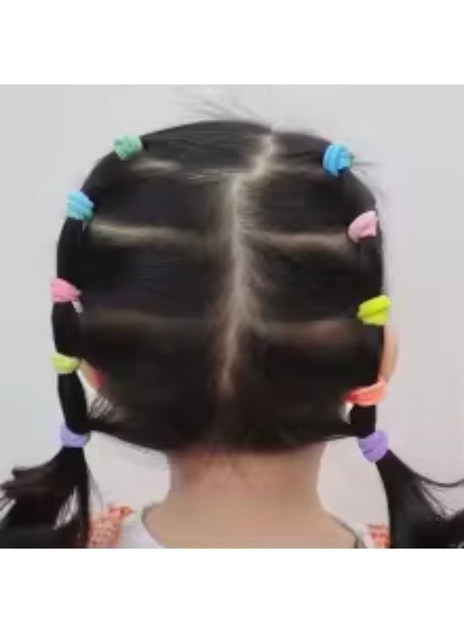Akarm 100 Pcs Multi-Color Soft Elastic Hair Bands Set for Kids & Women - Damage-Free - Image 3