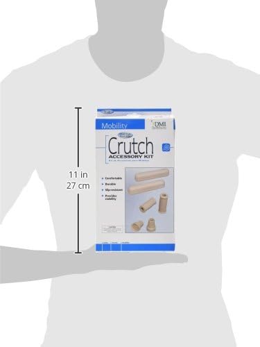 DMI Crutches Accessories Kit with Foam Underarm Crutch Pads ClosedStyle Hand Grip Covers and Durable SlipResistant Tips Beige - Image 5
