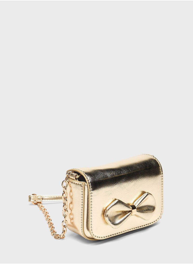 shoexpress - Kids Flap Over Bow Detail Crossbody - Image 1