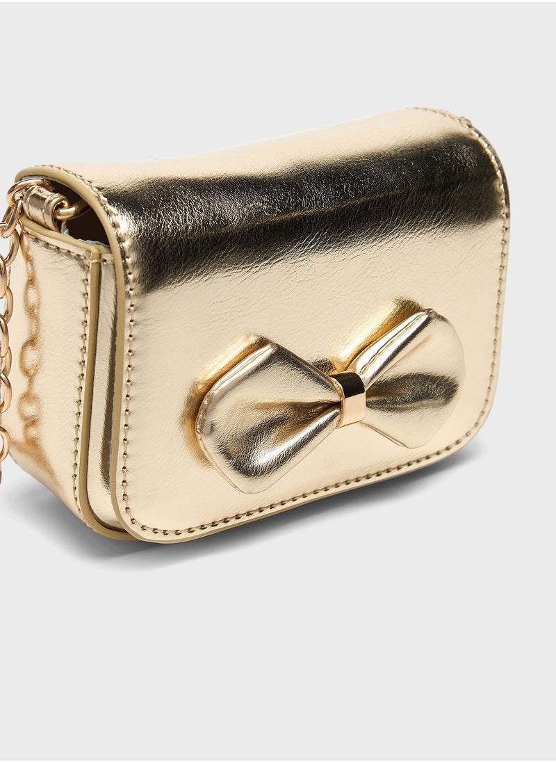 shoexpress - Kids Flap Over Bow Detail Crossbody - Image 1