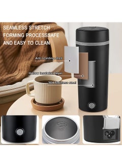 Necomi Portable Heated Mug, Smart Temperature Control Travel Coffee Mug, 304 Stainless Steel Travel Tea Kettle, Auto Shut Off  - Image 3