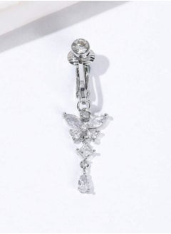 YUCCA Rhinestone Belly Navel Ring Butterfly Design Decorated for Women Daily Use 1pc  - Image 4